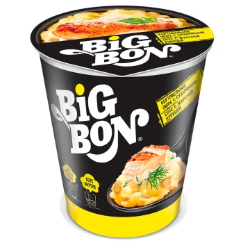 Картофельное пюре Big Bon 60г с сухариками и соусом с жареной курицей б/п стакан